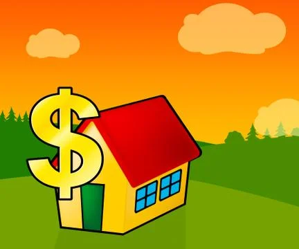 Downsize Home Icon Means Downsizing Property Due To Retirement Or Budget - 3d Stock Illustration