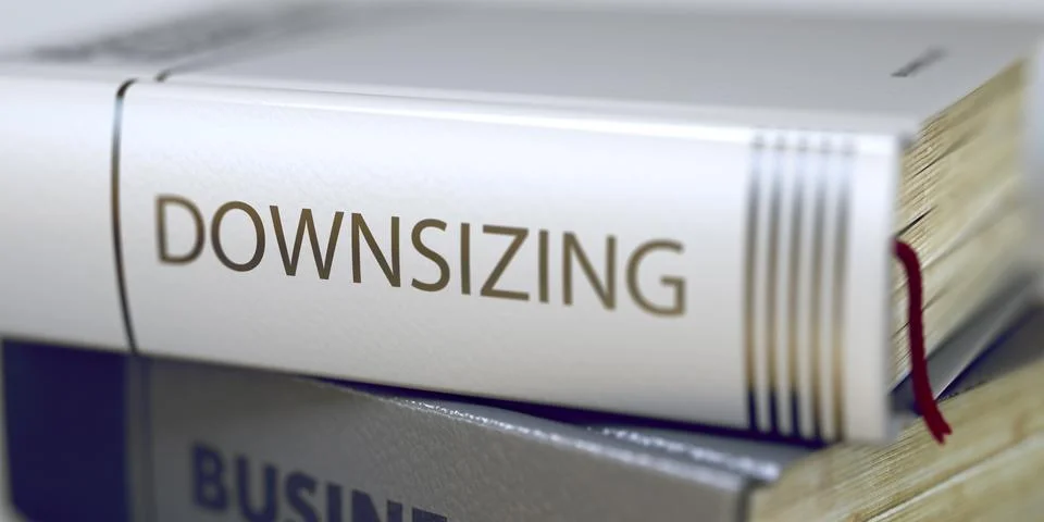 Downsizing  - Book Title Stock Illustration