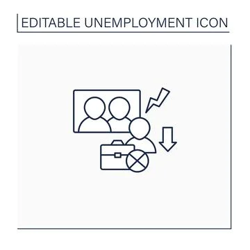 Downsizing line icon Stock Illustration