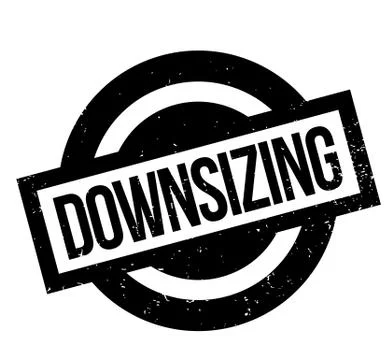 Downsizing rubber stamp Stock Illustration