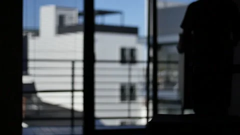 Downsizing into Small Dark Apartment Sad Instability Concept Stock Footage 205127587