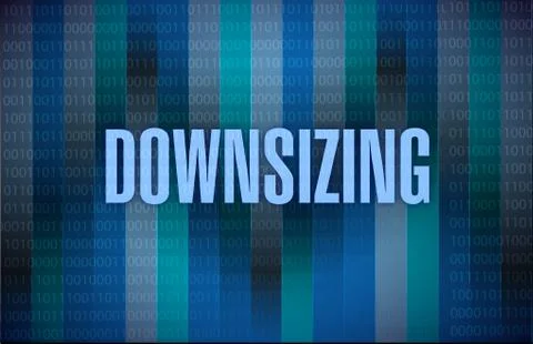 Downsizing text on a binary background Stock Illustration