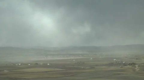 Downslope Dust Storm Stock Footage 54722590