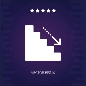 Downstairs vector icon Stock Illustration