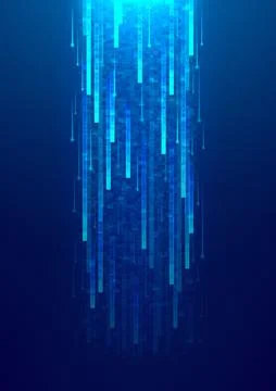 Downstream digital data flow Stock Illustration