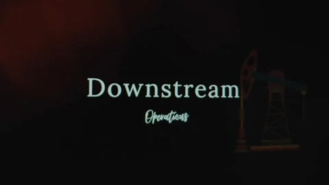 Downstream Operations inscription on abstract fire flames background. Graphic Stock Footage 271131632