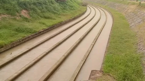 Downstream river pattern Stock Footage 221954493