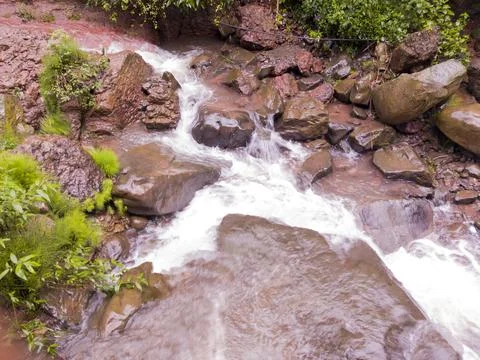 Downstream water Stock-Fotos