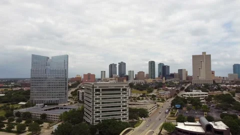 Downtown Aerial Fort Worth Stationary Stock Footage