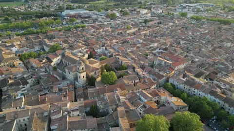 Downtown area of Beaucaire Stock Footage 241499496