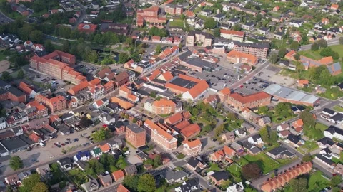  Downtown around the city Aars  Stock Footage 304925903