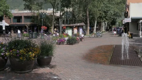 Downtown Aspen Shopping District Stock Footage 85288230