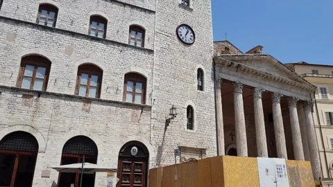 Downtown Assisi, Umbria Stock Footage 203840974