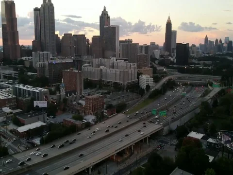 Downtown Atlanta Stock Footage 96096943