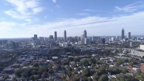 Downtown Atlanta GA from Krog Street Stock Footage