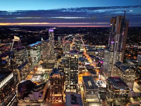 Downtown Austin at Dusk Stock Photos