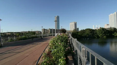 Downtown Austin Pan Stock Footage 795048