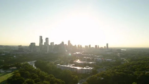Downtown Austin Texas - Skyline Stock Footage 258669132