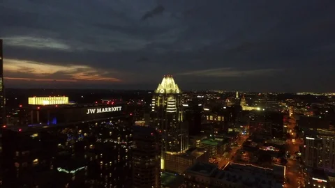 Downtown Austin Texas USA Drone Aerial View Stock Footage 128934412