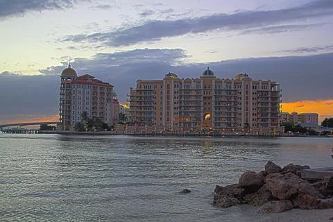 Downtown on the Bay HDR Foto stock