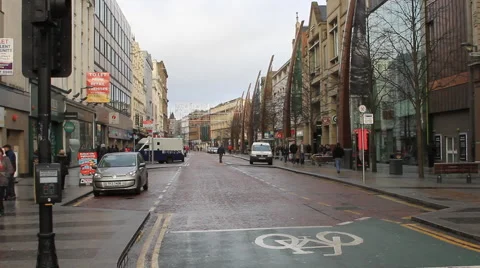 Downtown Belfast city centre Stock Footage 44929796