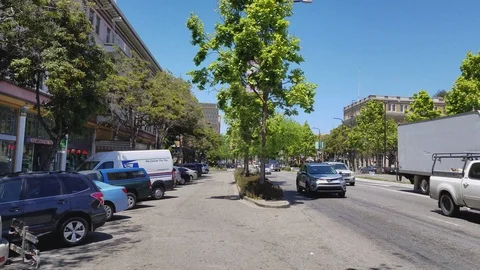 Downtown Berkeley Stockbeeldmateriaal 90911565