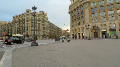 Downtown of Big City Intersection Stock Footage 89960179