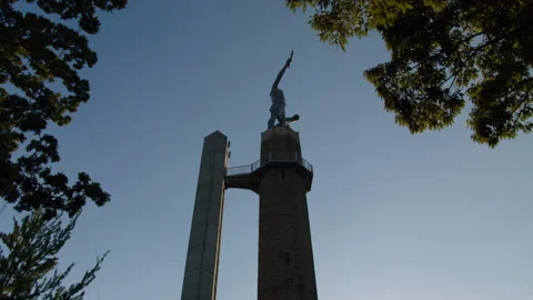 Downtown Birmingham Vulcan Statue Stock Footage 158077824