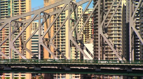 Downtown Bridge Stock Footage 1047568
