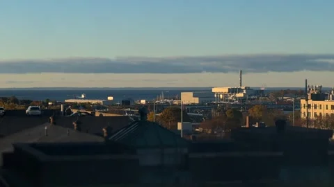 Downtown Bridgeport Time Lapse Stock Footage 256909274