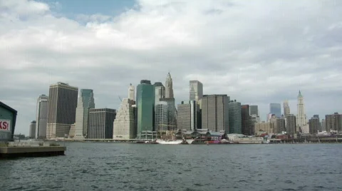 Downtown to Brooklyn Bridge1 Stock Footage 196499