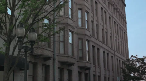 Downtown Building in the Evening Stock Footage 38418419