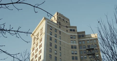 Downtown Building In Winter Stock Footage 185673092