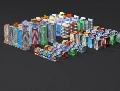 Downtown Buildings 3D Model