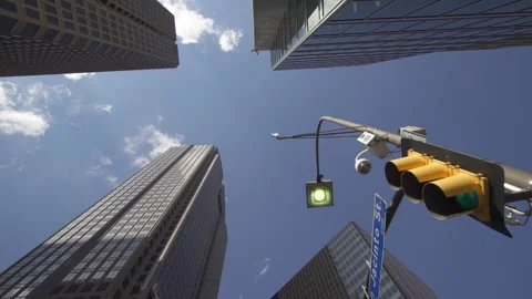 Downtown Buildings From Bellow Dallas, Texas, USA Stock Footage 135560853