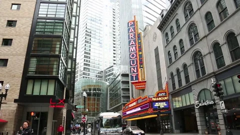 DOWNTOWN BUS Stock Footage 178605260