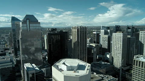 Downtown Calgary (Aerial View) Stock Footage