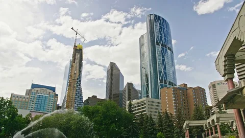 Downtown Calgary 스톡 동영상 128318898