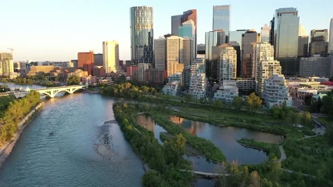 Downtown Calgary Stock Footage 135055289