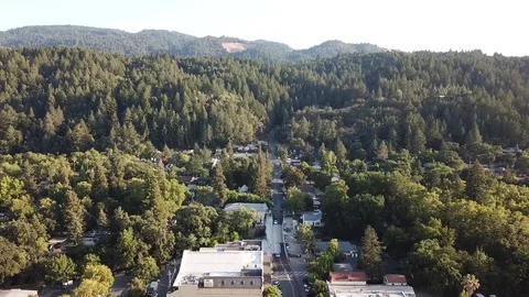 Downtown Calistago Reverse Stock Footage 92722666