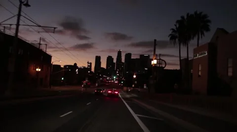 Downtown Car view with Traffic Video stock 51298486