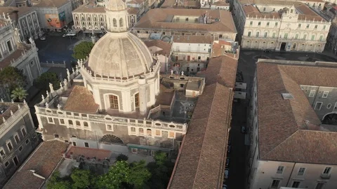 Downtown of a Catania , Sicily. Stock Footage 112556811