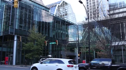 Downtown Charlotte City Building Video stock 59198984