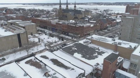 Downtown Charlottetown Winter 2 库存影片 101489100