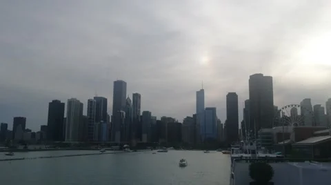 Downtown Chicago from Boat Stock-Footage 67498752
