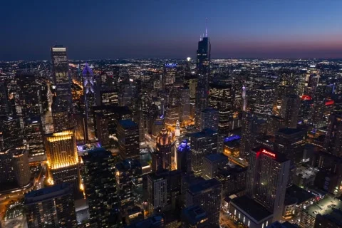 Downtown Chicago Hyperlapse Video stock 250351940