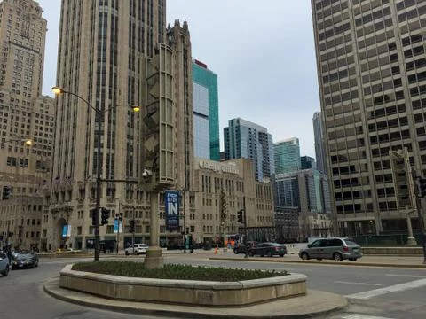 Downtown Chicago Intersection Foto stock