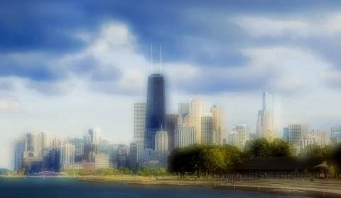 Downtown Chicago Soft Stock Photos
