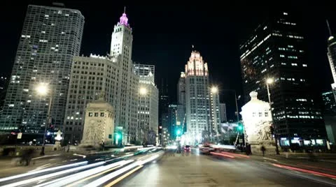 Downtown Chicago Timelapse Видео 10734893