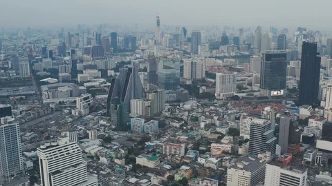 Downtown city flight 2160p Stock Footage 101316775